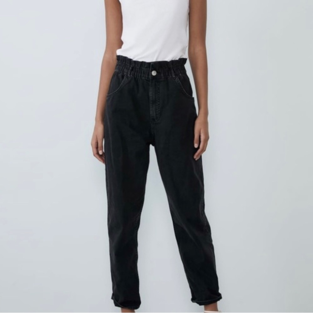 Zara Elastic Waistband Jeans Womens